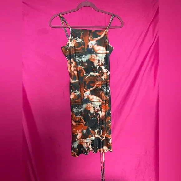 renaissance print mini dress Melody Renaissance Print Mini Dress